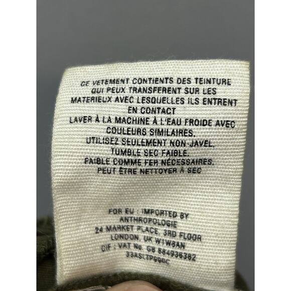 Hei Hei Anthropologie Pants Womens Size 4 Green Braided Patch Pockets Boho - Picture 6 of 10